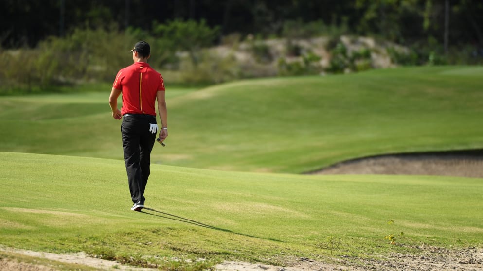 Martin Kaymer on the fourth hole on the Olympic Golf Course