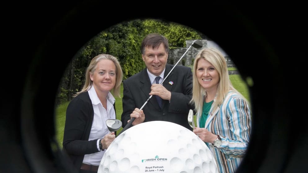 Championship Director for the Irish Open, Antonia Beggs, Alan Clarke and Fiona Cunningham of the NITB.
