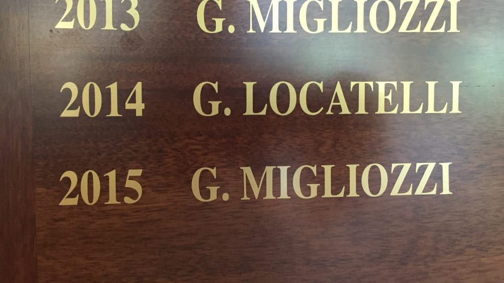 Montecchia past winner's boards - Guido Migliozzi