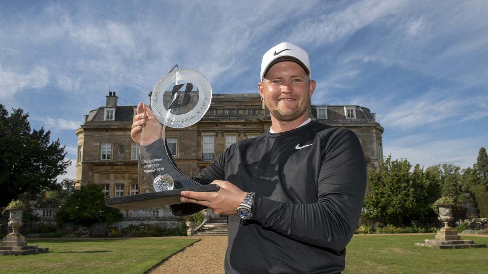 Tom Lewis wins the Bridgestone Challenge (credit Ed Bagnall)