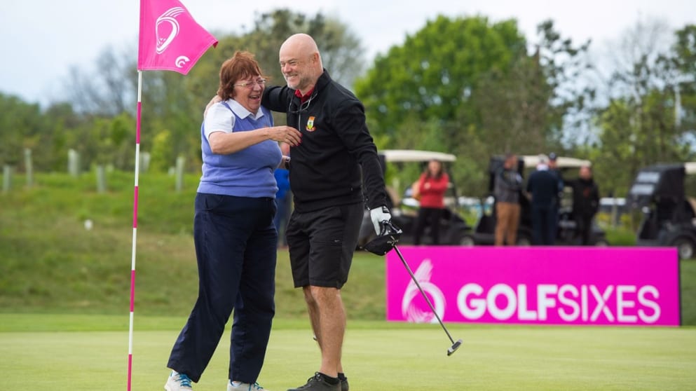 English GolfSixes winners Sian Whitbread and Paul Dimmer