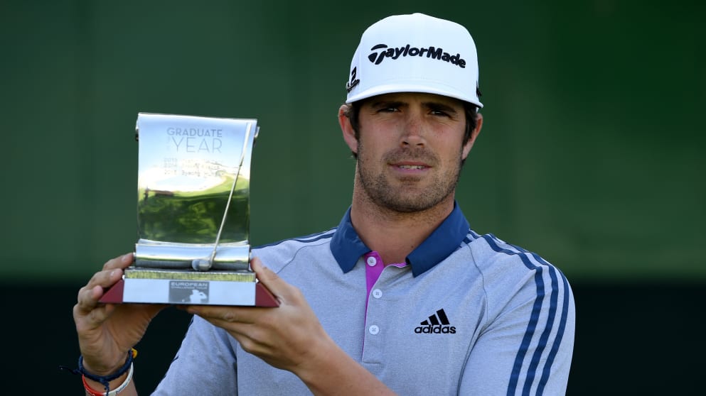 Nacho Elvira with his Graduate of the Year award