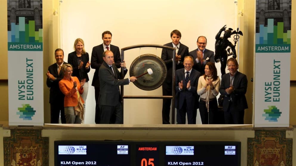 Daan Slooter at the opening of the Stock Exchange