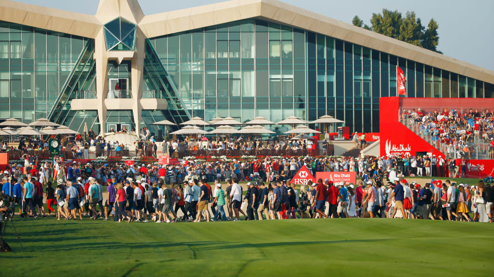 We saw some great crowds on day two of the Abu Dhabi HSBC Golf Championship