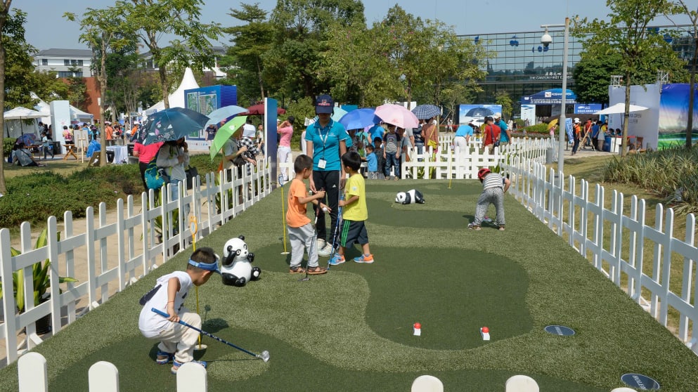 There are plenty of kids activities at The Foshan Open's tented village (Richard Castka)