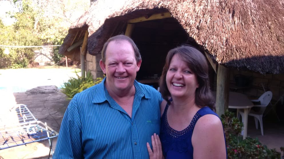 Gert and Tina Myburgh, winners of the AfrAsia Bank Mauritius Open VIP Experience