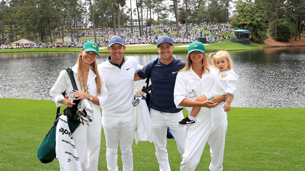 Rory McIlroy, Erica Stoll, Alex Noren and his wife, Jennifer
