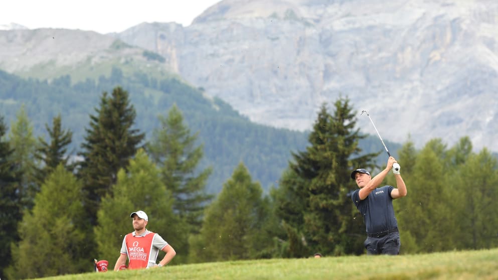 Alex Noren in action at the Omega European Masters