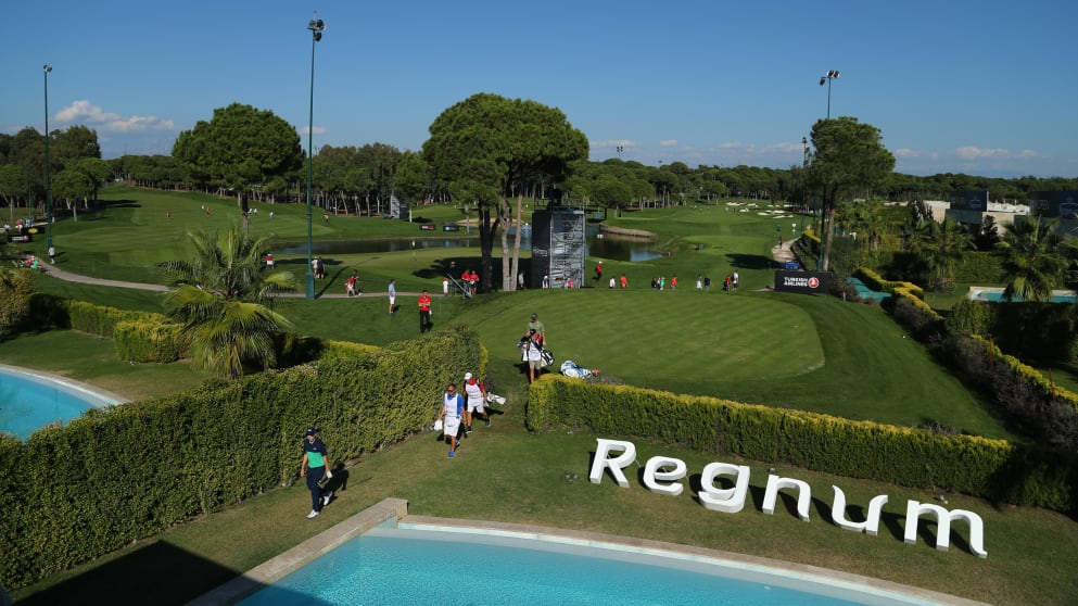 6th hole during the second round of the Turkish Airlines Open