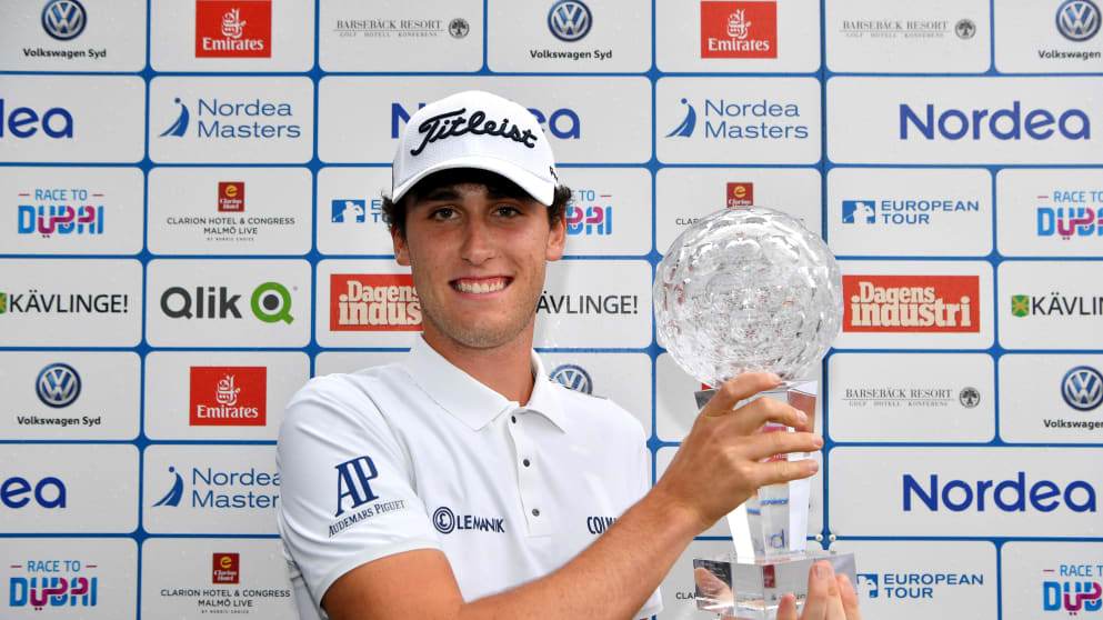 Renato Paratore with the Nordea Masters trophy
