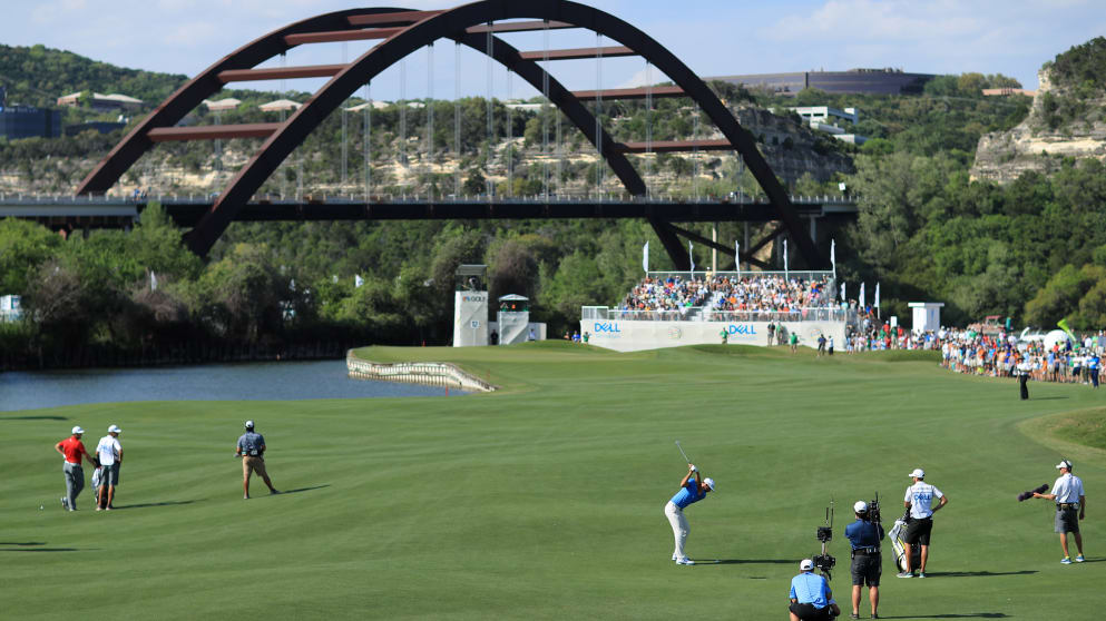 Dustin Johnson during the 2017 final against Jon Rahm