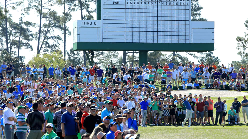 Patrons at Augusta National