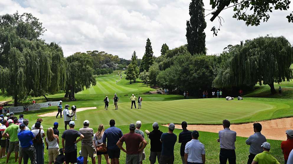  A view of the eighth hole during the first round of the South African Open at Glendower Golf Club