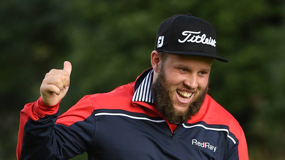 WATFORD, ENGLAND - OCTOBER 12:  Andrew Johnston of England runs down the second fairway during the Hero Pro-Am at The Grove on October 12, 2016 in Watford, England.  (Photo by Ross Kinnaird/Getty Images)
