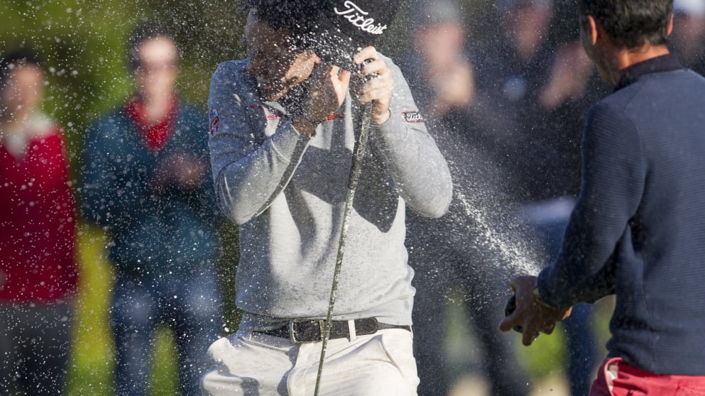 Julien Guerrier's champagne moment
