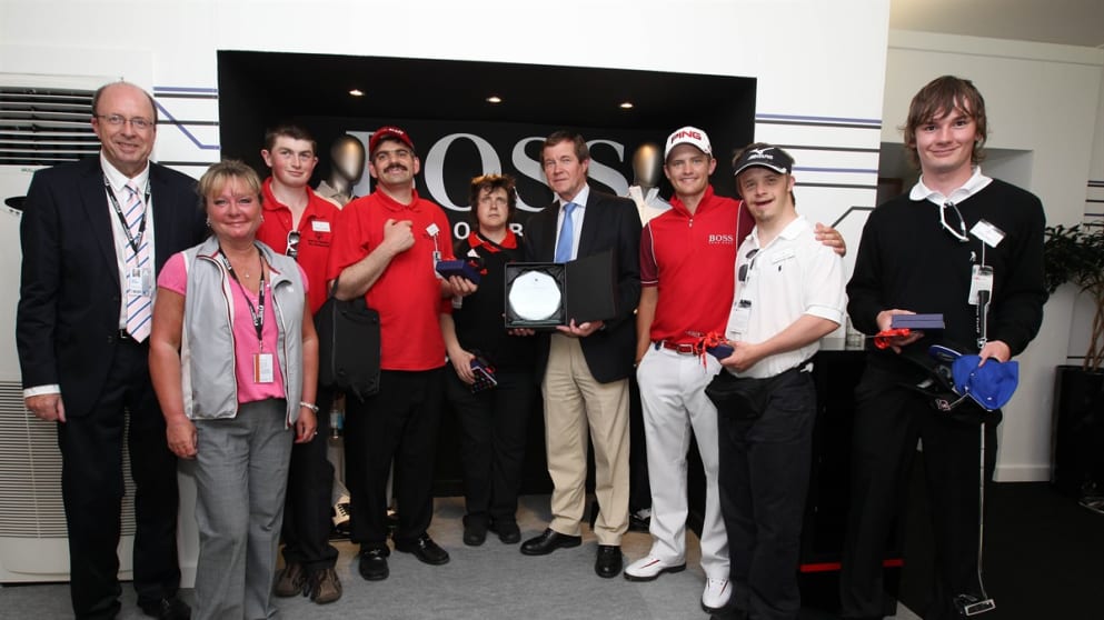 Special Olympics athletes meet Tom Lewis and George O'Grady