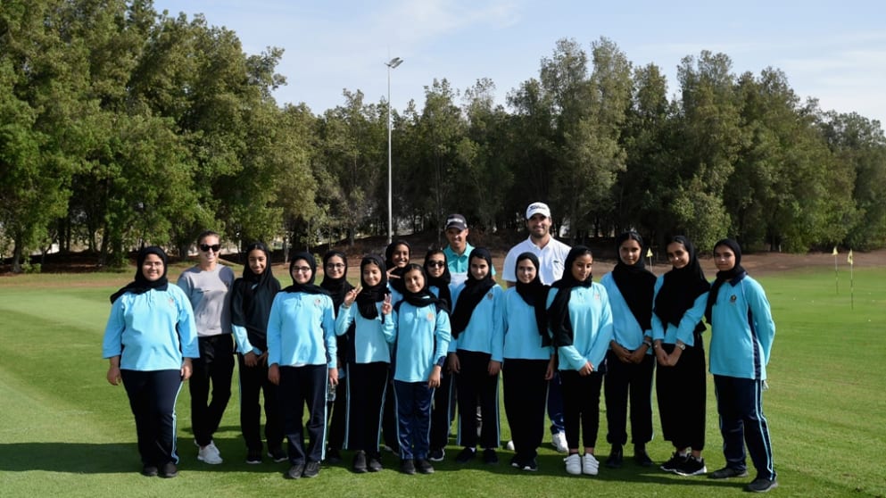 The golf clinic at the Ras Al Khaimah Grand Final 
