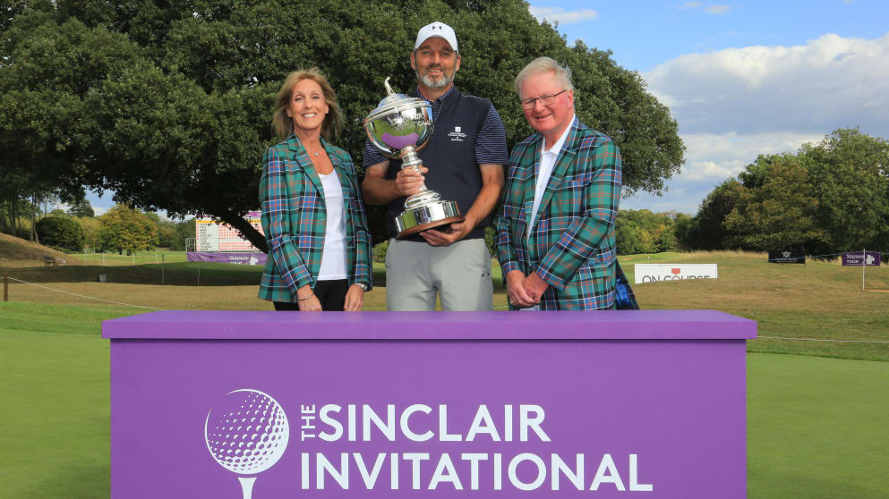 David Shacklady (centre) with Corrine and Duncan Sinclair 