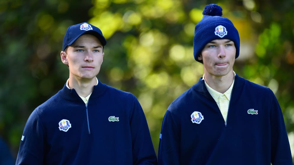 Nicolai and Rasmus Højgaard at The Junior Ryder Cup