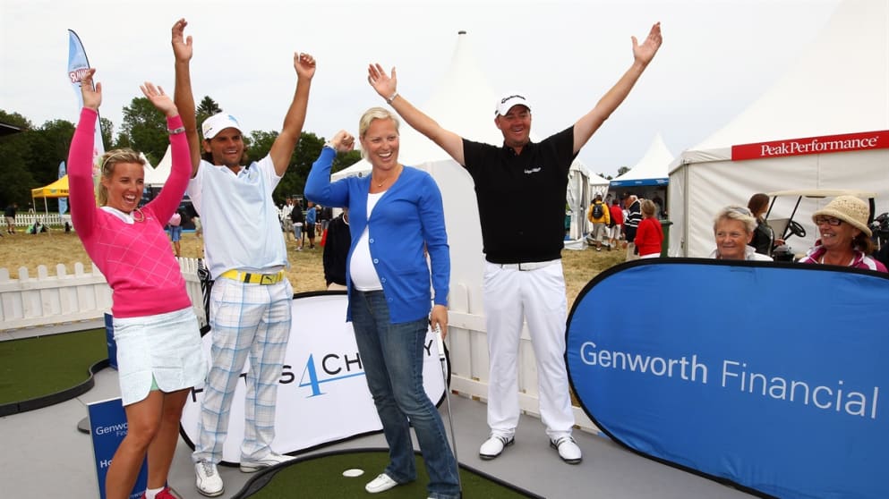 Edfors' and Hansons celebrate Putts4Charity