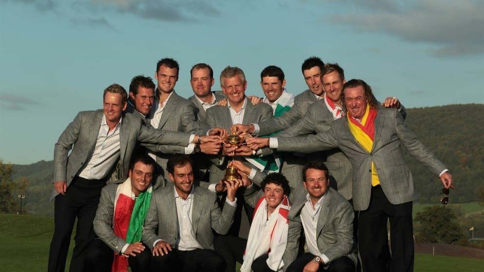 The victorious European Ryder Cup Team