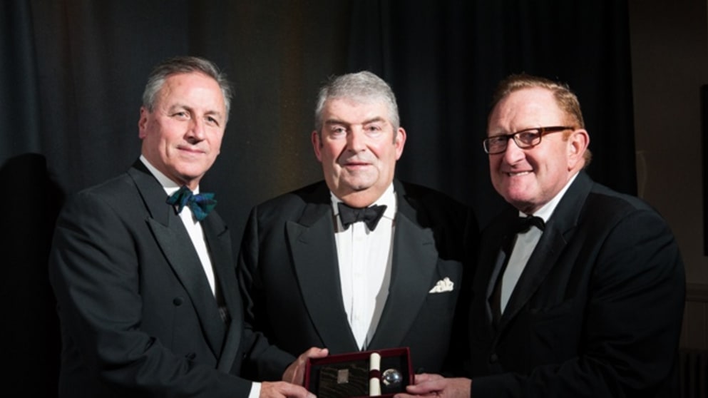 left to right: Stewart Walker, Chair, Golf Tourism Scotland; Douglas Connon, Head of Corporate Events at Aberdeen Asset Management; Richard Hills, European Ryder Cup Director 