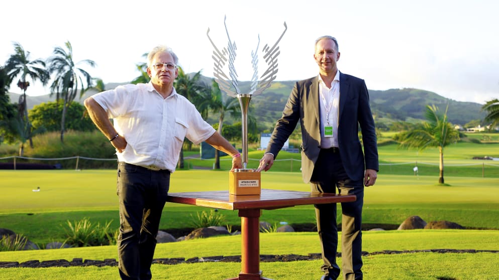 The AfraAsia Bank Mauritius Open trophy