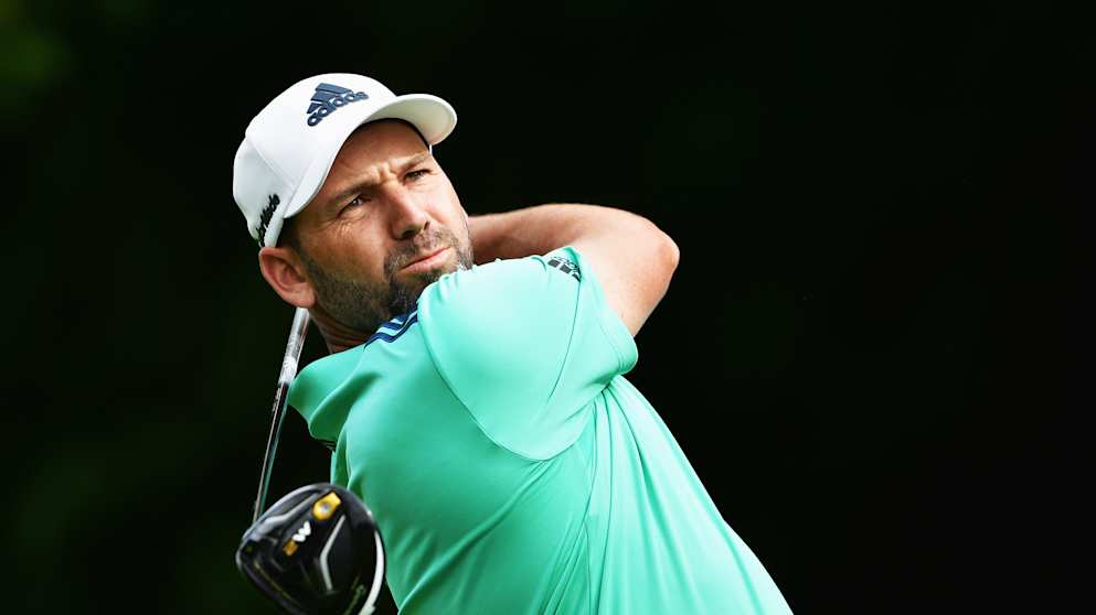 Sergio Garcia in action in the BMW International Open Pro-Am