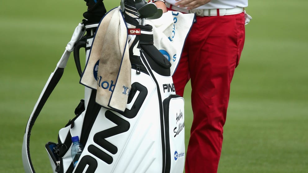 Andy Sullivan and his bag