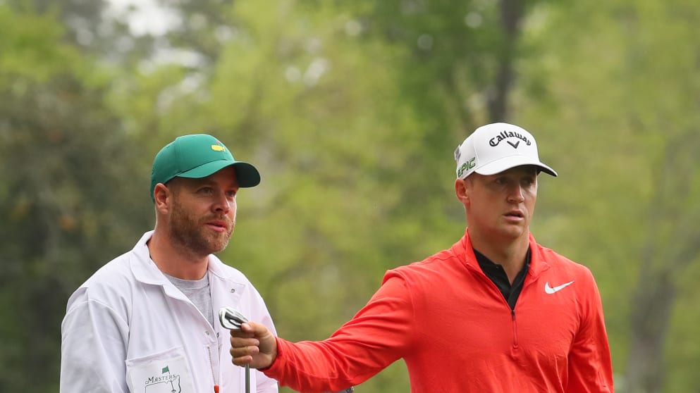 Alex Noren practising ahead of his Masters debut
