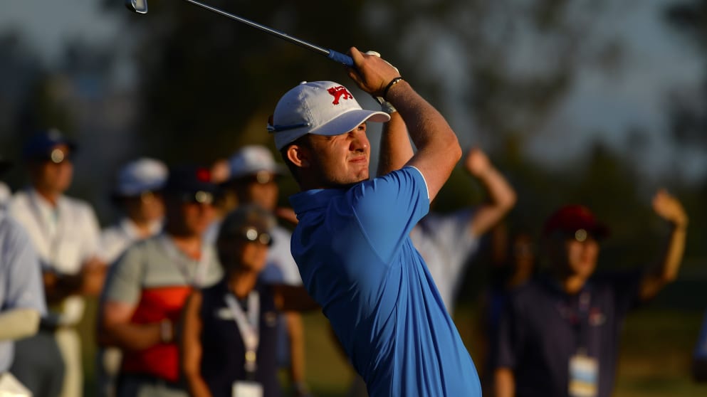 Connor Syme at the 2017 Walker Cup