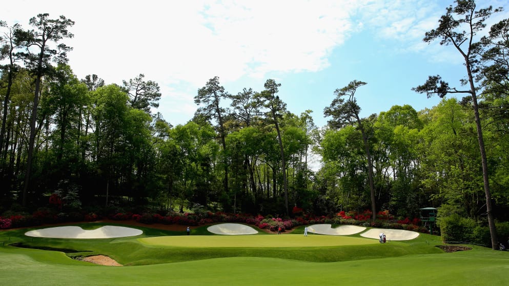 Augusta National's stunning par five 13th hole, 'Azalea'.