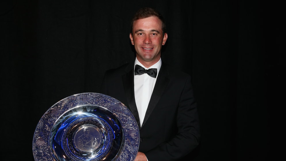 Ricardo Santos of Portugal receives the Rookie of the Year 