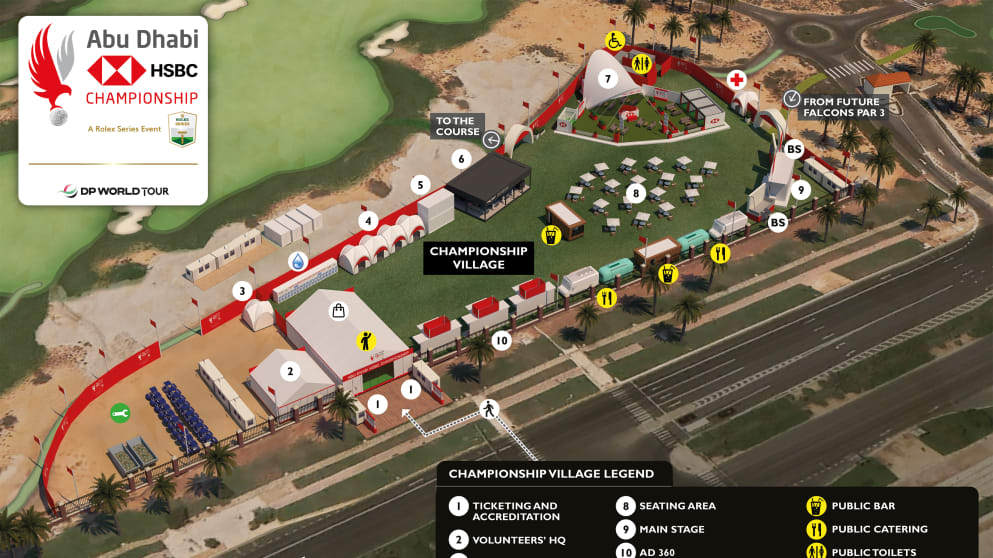 Abu Dhabi HSBC Championship Village Map