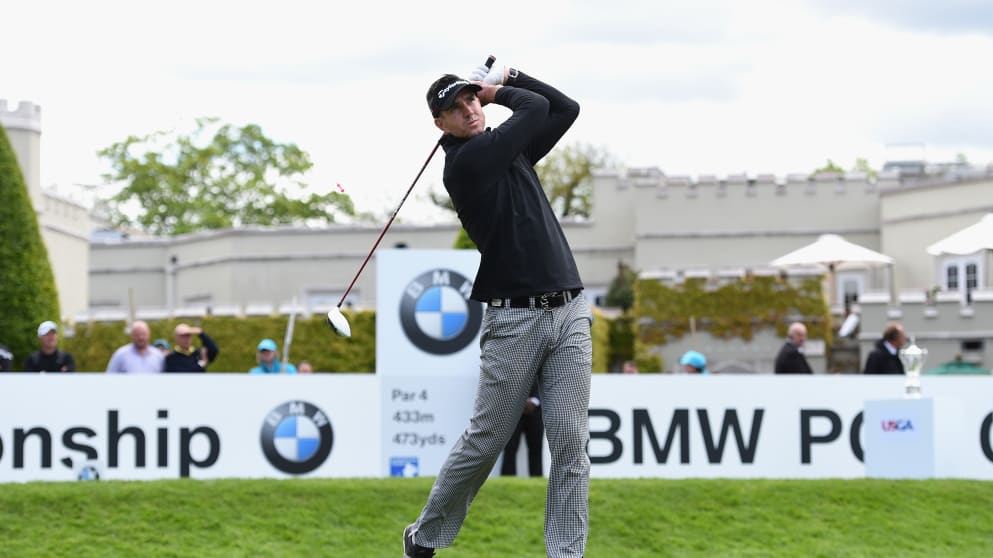 Cricketer Kevin Pietersen tees off at Wentworth