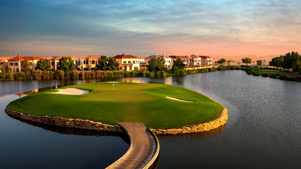 Hole 17, Earth Course, Jumeirah Golf Estates