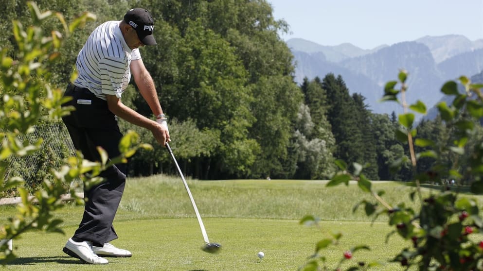 BAD RAGAZ, SWITZERLAND - JULY 03:  Peter Fowler of Australia in action during the final round of the