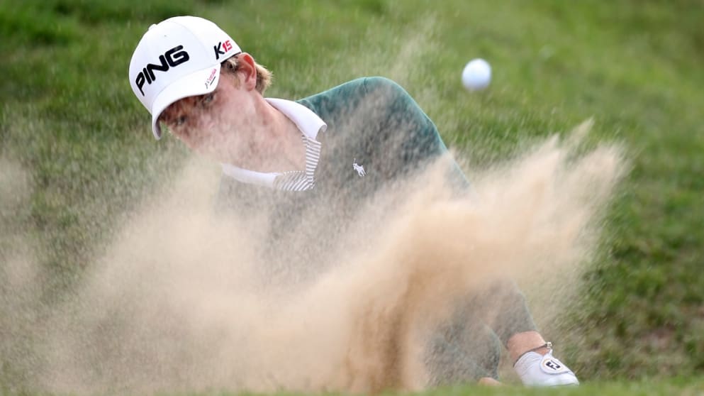 Tom Lewis at local final qualifying for The 2011 Open