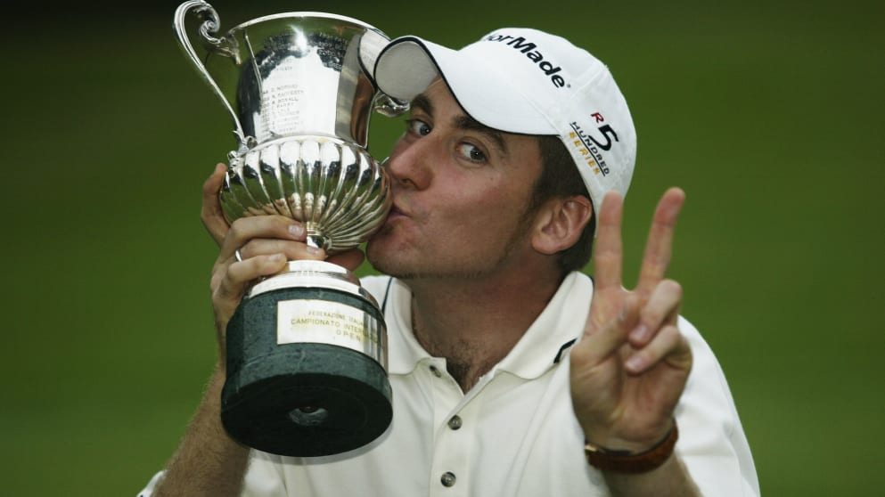 Ian Poulter with the Italian Open trophy