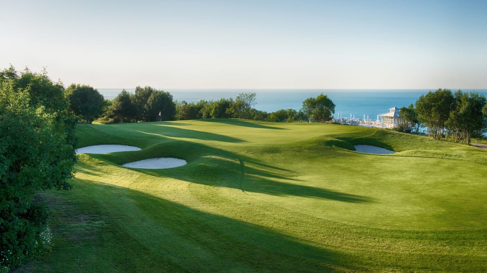The eighth hole at Lighthouse Golf Resort & Spa