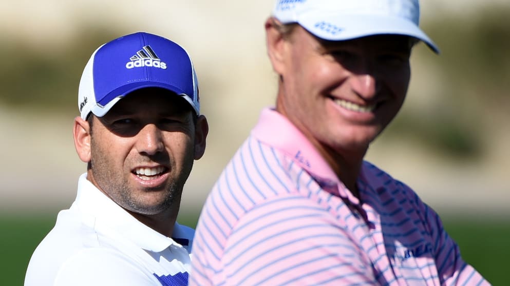 Sergio Garcia and Ernie Els