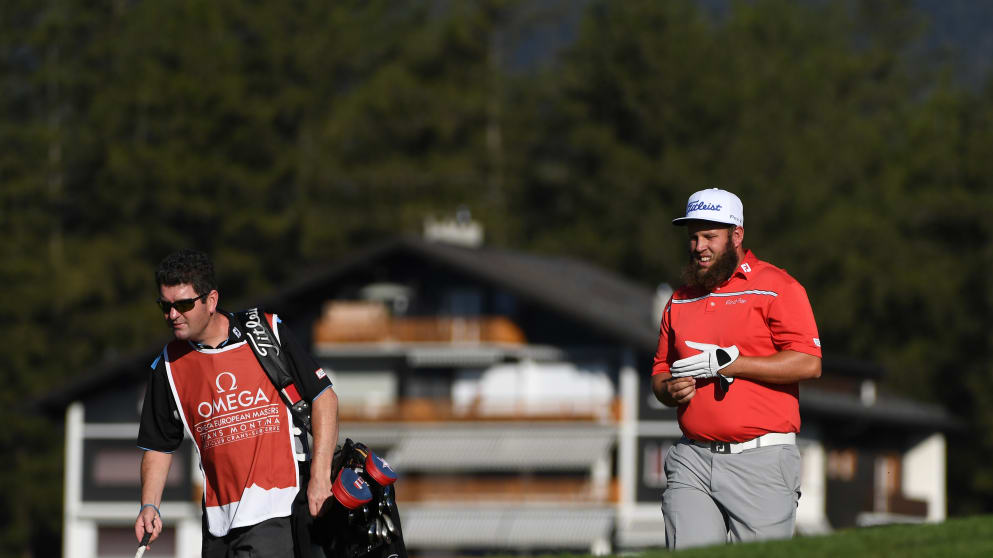 Andrew Johnston during the second round of the Omega European Masters