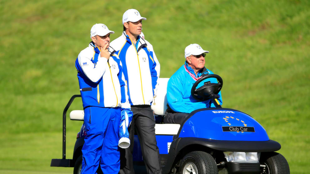Paul McGinley and Padraig Harrington at The 2014 Ryder Cup