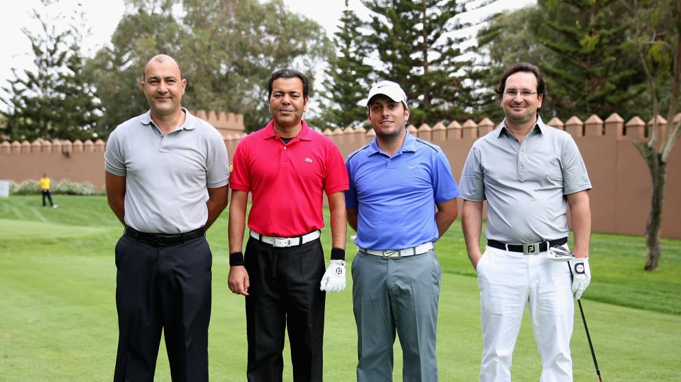 Omar Lahjomri, HRH Prince Moulay Rachid, Francesco Molinari & Jalil Bennis