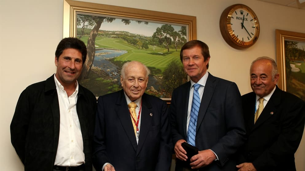 Jose Maria Olazabal, Jaime Ortiz-Patino, George O'Grady and Angel Gallardo