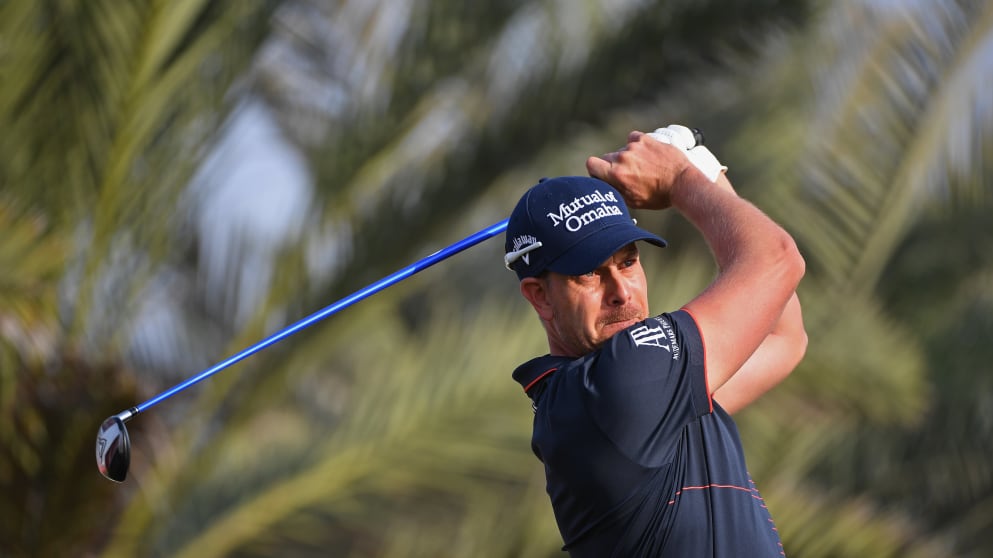 Henrik Stenson during his first round in Abu Dhabi