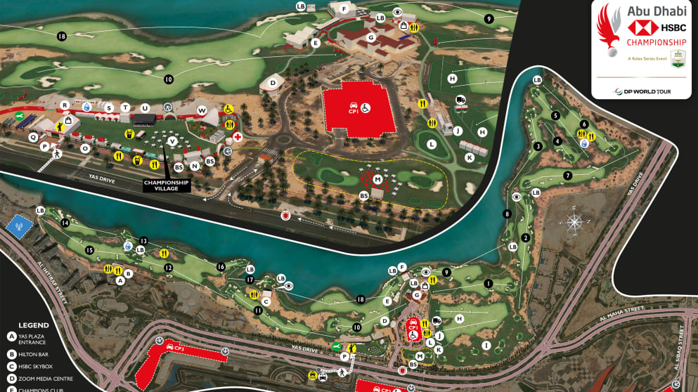 Abu Dhabi HSBC Championship Site Map