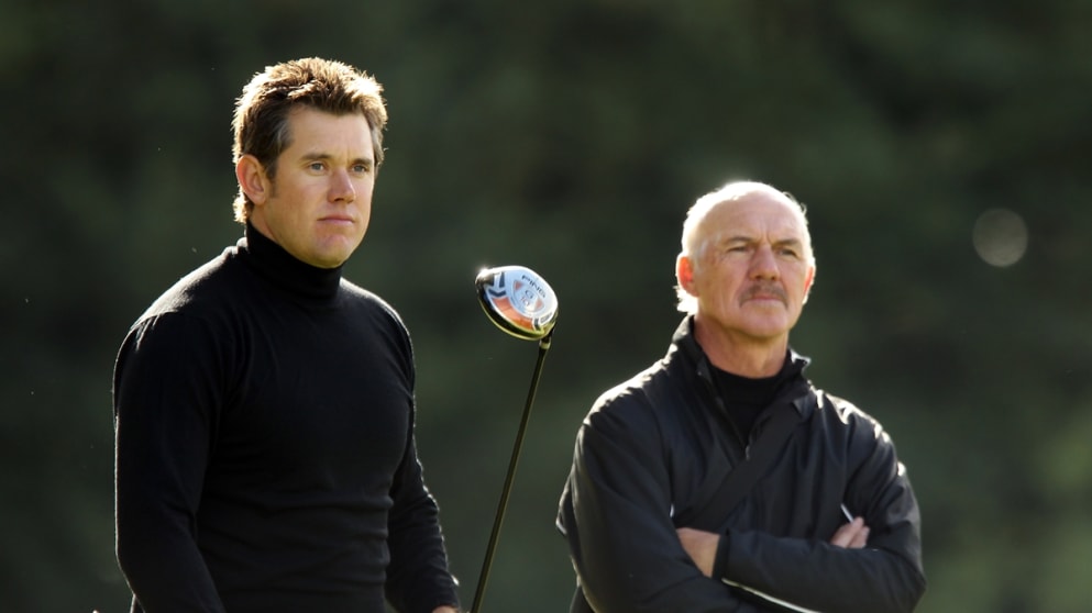 Lee Westwood and coach Pete Cowen
