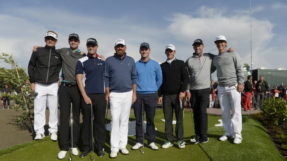 Danish players line up for miniature golf