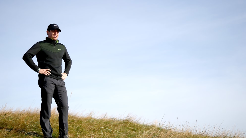 Rory McIlroy of Northern Ireland on the second hole